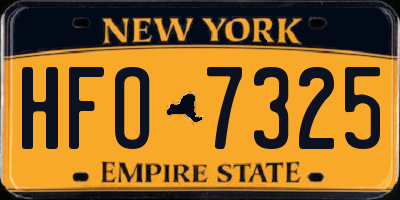 NY license plate HFO7325