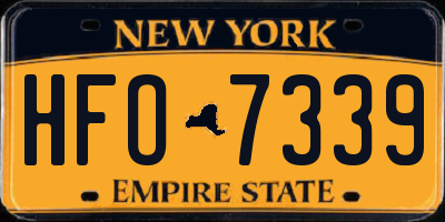 NY license plate HFO7339