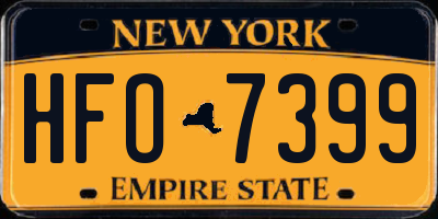 NY license plate HFO7399