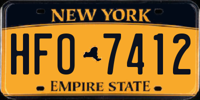 NY license plate HFO7412
