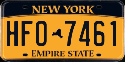 NY license plate HFO7461