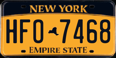 NY license plate HFO7468