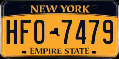 NY license plate HFO7479