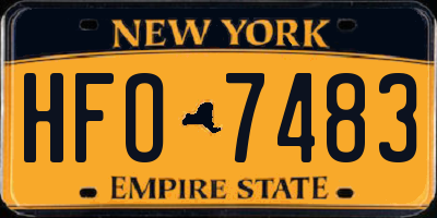 NY license plate HFO7483