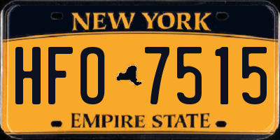 NY license plate HFO7515