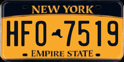 NY license plate HFO7519