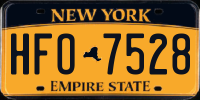 NY license plate HFO7528