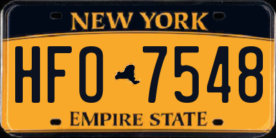 NY license plate HFO7548
