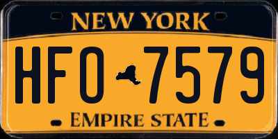 NY license plate HFO7579
