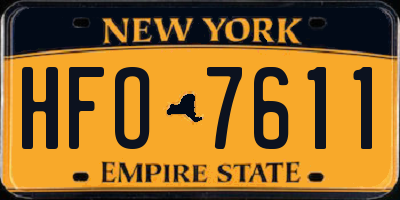 NY license plate HFO7611