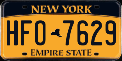 NY license plate HFO7629