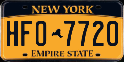 NY license plate HFO7720