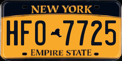 NY license plate HFO7725