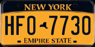NY license plate HFO7730