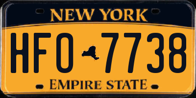 NY license plate HFO7738