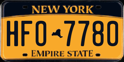 NY license plate HFO7780