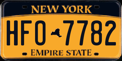 NY license plate HFO7782