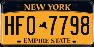 NY license plate HFO7798