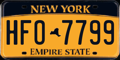 NY license plate HFO7799