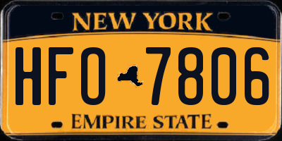 NY license plate HFO7806