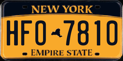 NY license plate HFO7810