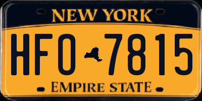 NY license plate HFO7815