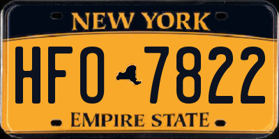 NY license plate HFO7822