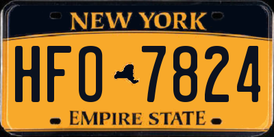 NY license plate HFO7824