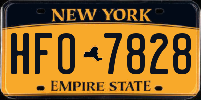 NY license plate HFO7828