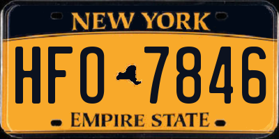 NY license plate HFO7846