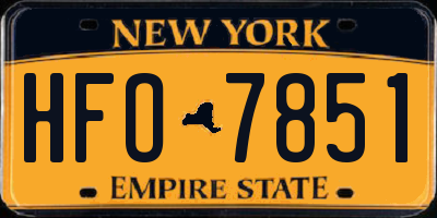NY license plate HFO7851