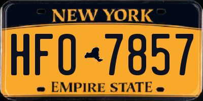 NY license plate HFO7857