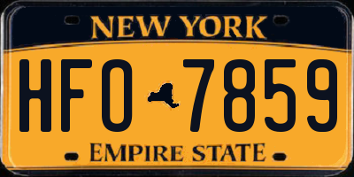 NY license plate HFO7859