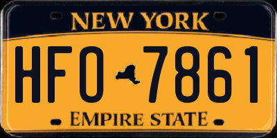 NY license plate HFO7861