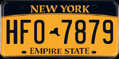 NY license plate HFO7879