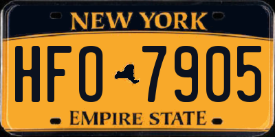 NY license plate HFO7905