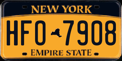 NY license plate HFO7908
