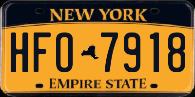 NY license plate HFO7918