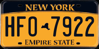 NY license plate HFO7922