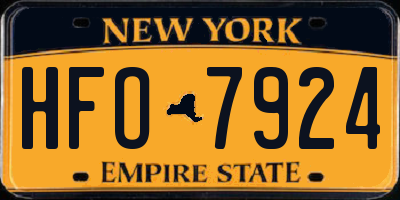 NY license plate HFO7924