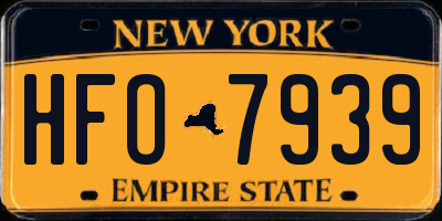 NY license plate HFO7939