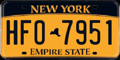 NY license plate HFO7951