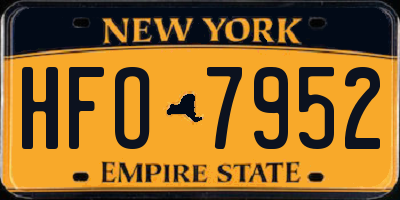 NY license plate HFO7952