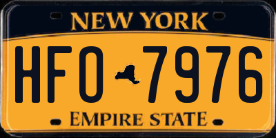 NY license plate HFO7976