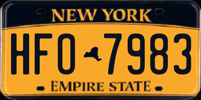 NY license plate HFO7983