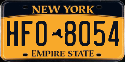 NY license plate HFO8054
