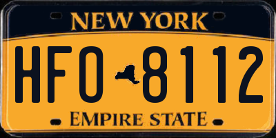 NY license plate HFO8112