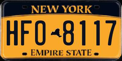NY license plate HFO8117