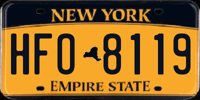 NY license plate HFO8119