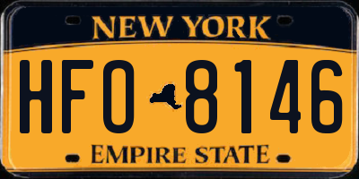 NY license plate HFO8146